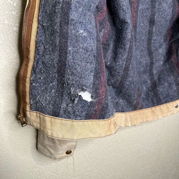 Vintage Carhartt Detroit Jacket Sun Faded Womens Small - Picture 9 of 9